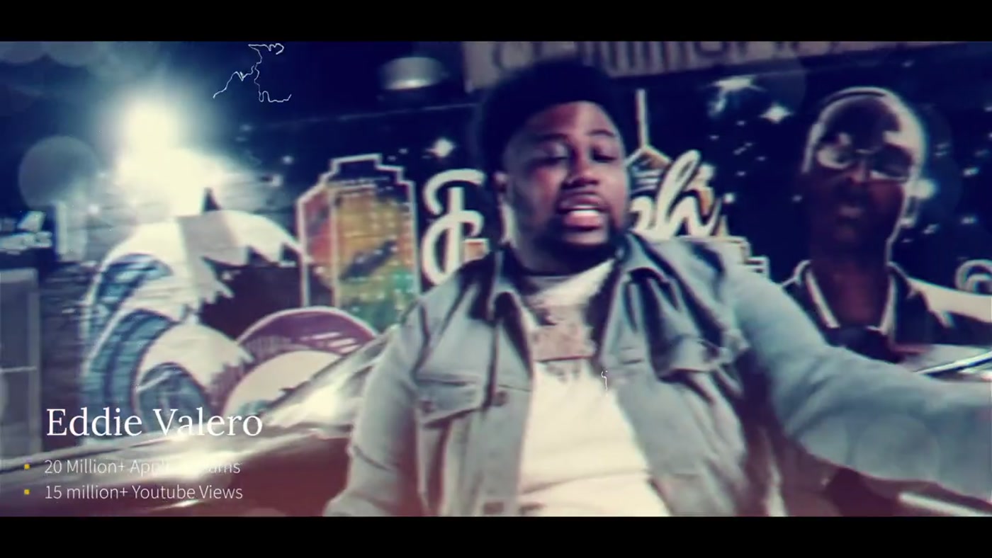 Frame from a Ground Rush label sizzle reel showing an artist performing on location